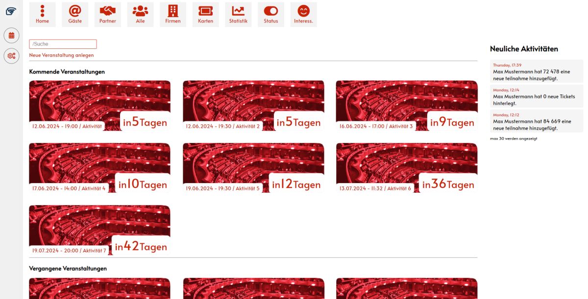 Screenshot der Startseite von Kulturtafel